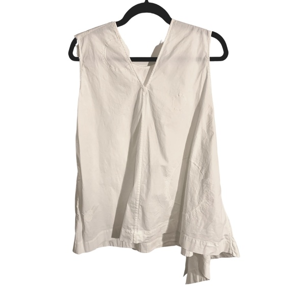 JNBY Sleeveless Draped Blouse with Embroidery - Picture 4 of 5